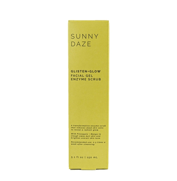 NIB Sun + Moon Sunny Daze Glisten+Glow Facial Gel Enzyme Scrub 5.1 Fl. Oz/150 ml - Picture 3 of 7